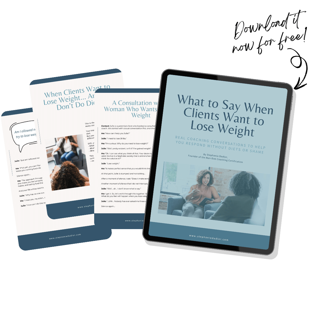 What To Say When Clients Want to Lose Weight