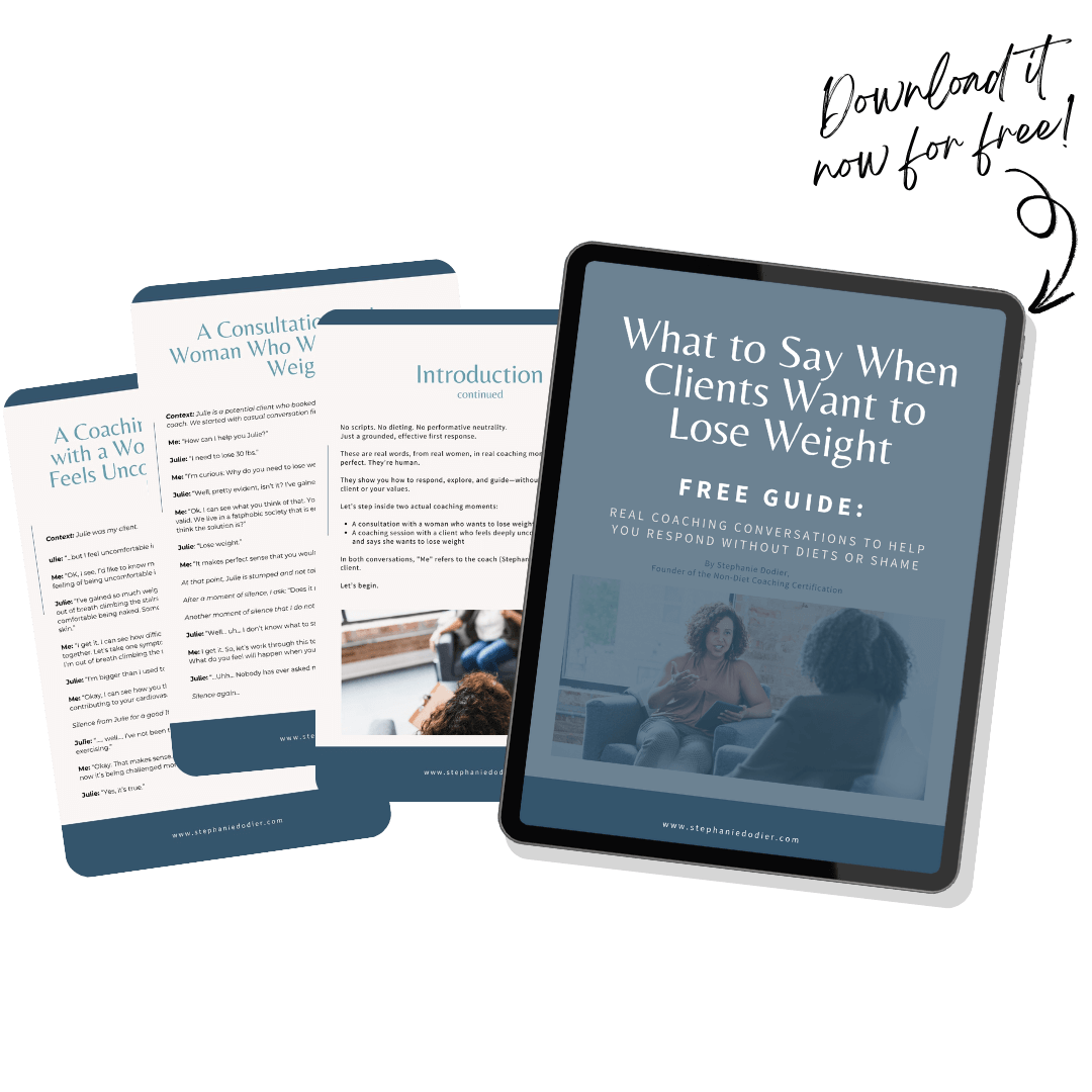 What To Say When Clients Want to Lose Weight